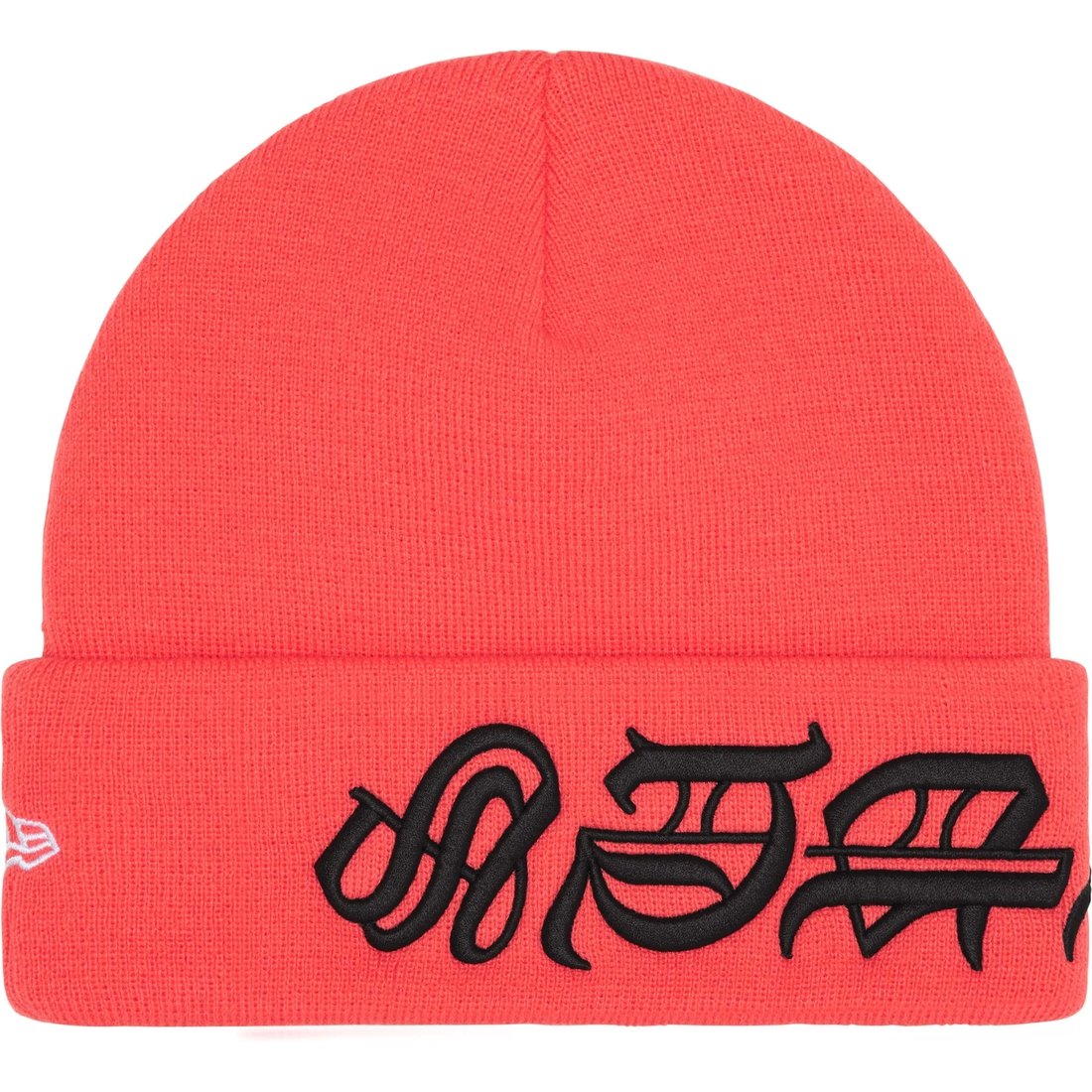 Details on New Era Blackletter Beanie Watermelon from spring summer
                                                    2025 (Price is $40)