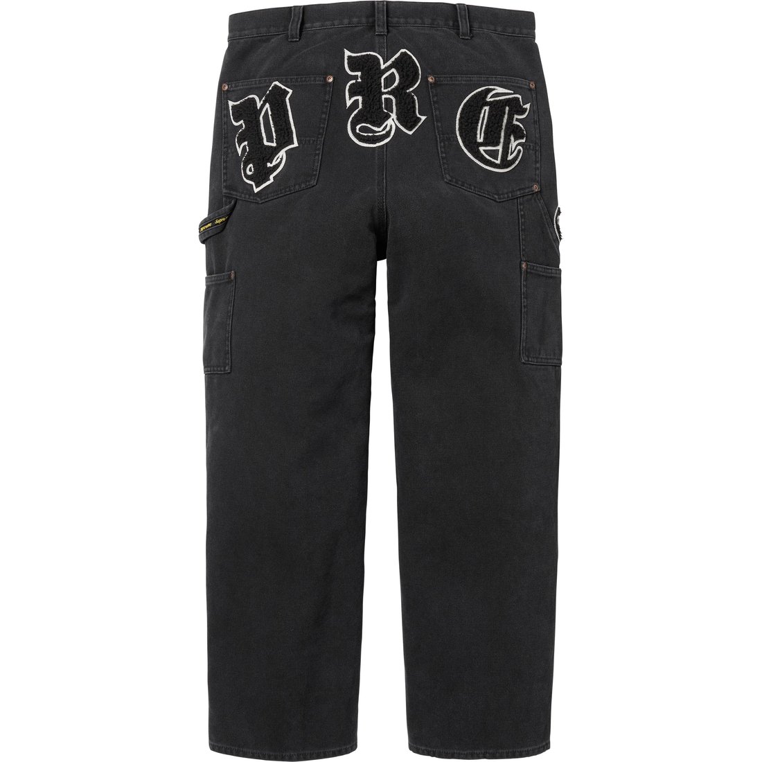 Details on Old English Canvas Double Knee Painter Pant Black from spring summer
                                                    2025 (Price is $198)