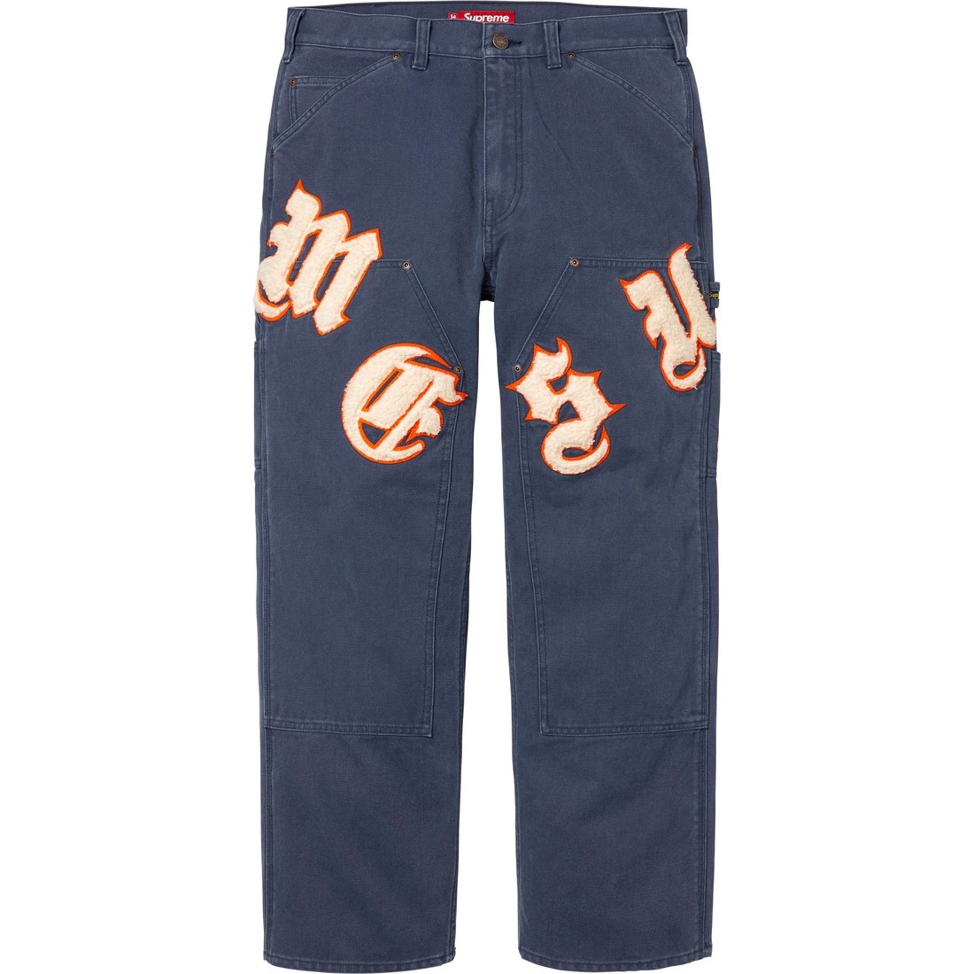 Details on Old English Canvas Double Knee Painter Pant Navy from spring summer
                                                    2025 (Price is $198)