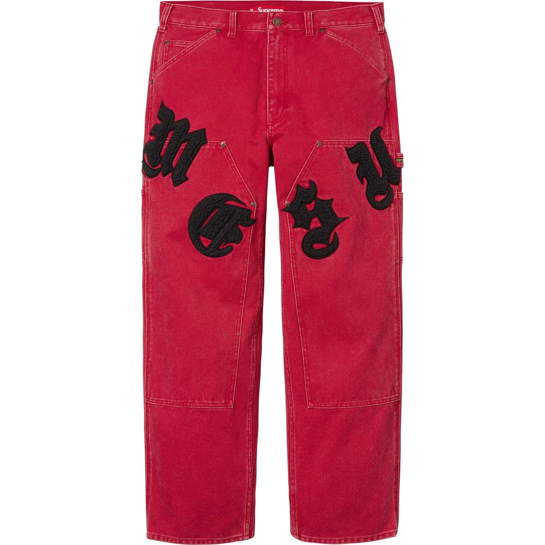 Details on Old English Canvas Double Knee Painter Pant Red from spring summer
                                                    2025 (Price is $198)