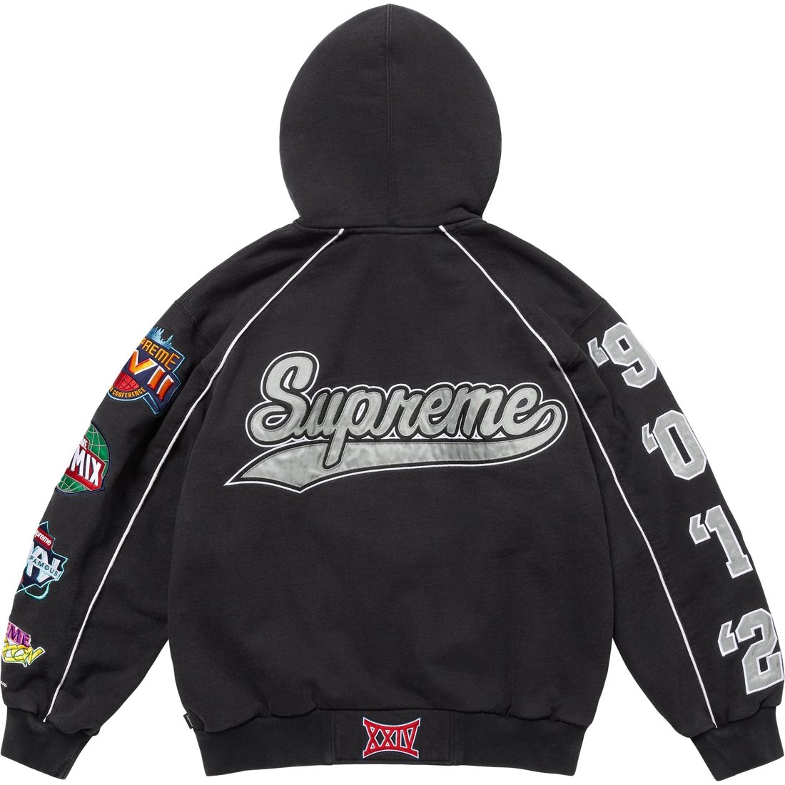 Details on Playoffs Zip Up Hooded Sweatshirt Black from spring summer
                                                    2025 (Price is $198)