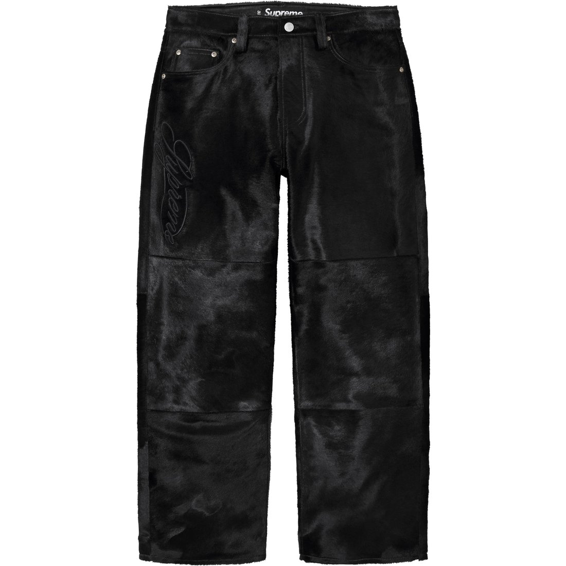 Details on Ponyhair Loose Fit 5-Pocket Jean Black from spring summer
                                                    2025 (Price is $998)