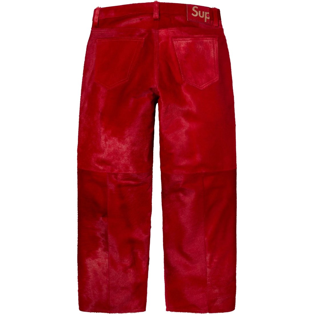 Details on Ponyhair Loose Fit 5-Pocket Jean Red from spring summer
                                                    2025 (Price is $998)