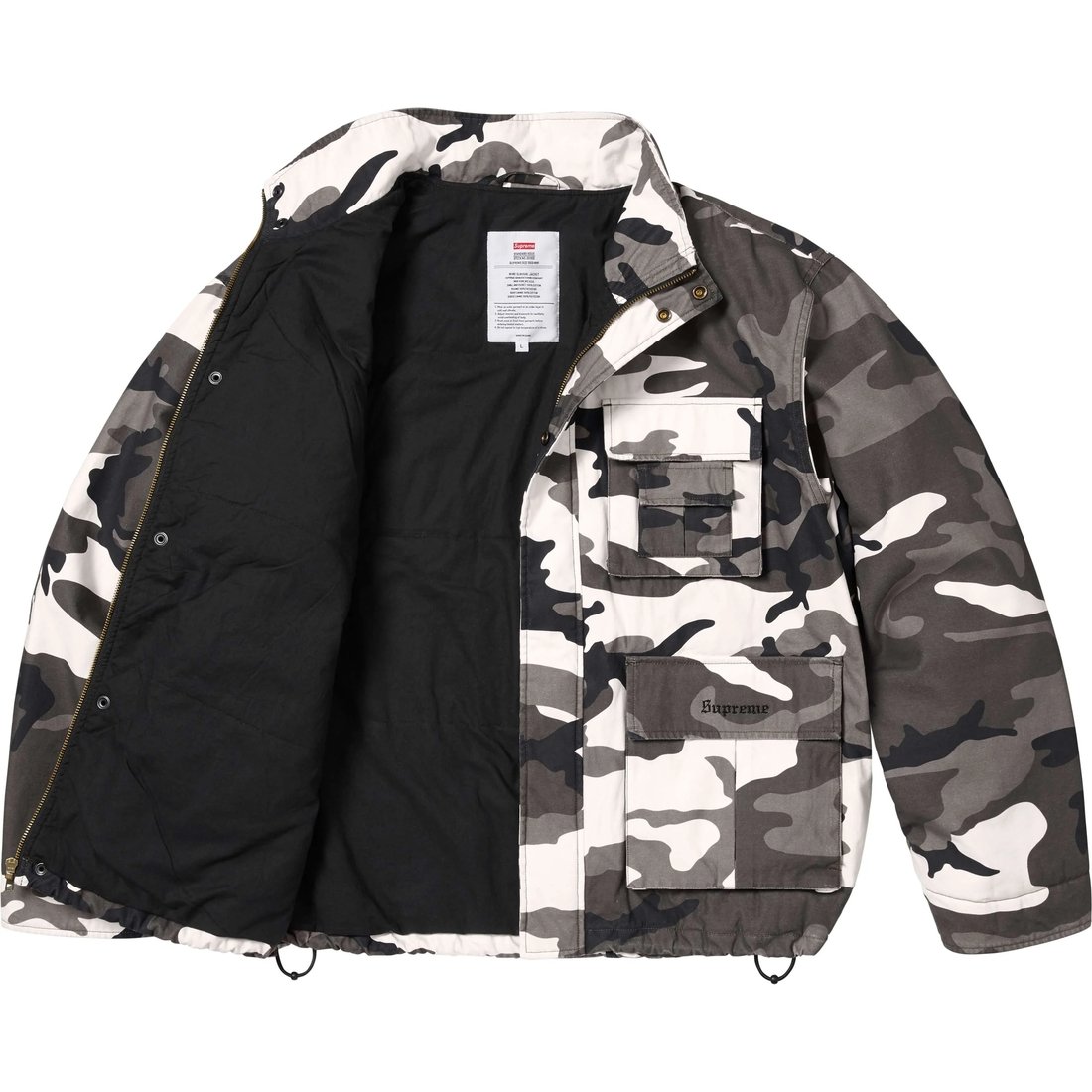 Supreme Supreme Aphex Twin Alpha Industries Cargo Jacket (SS25) - Snow Camo - $398