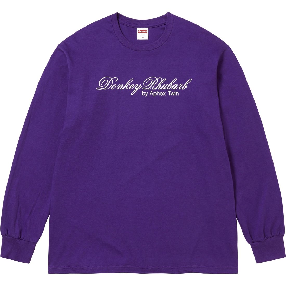 Supreme Supreme Aphex Twin Donkey Rhubarb L S Tee (SS25) - Purple - $58