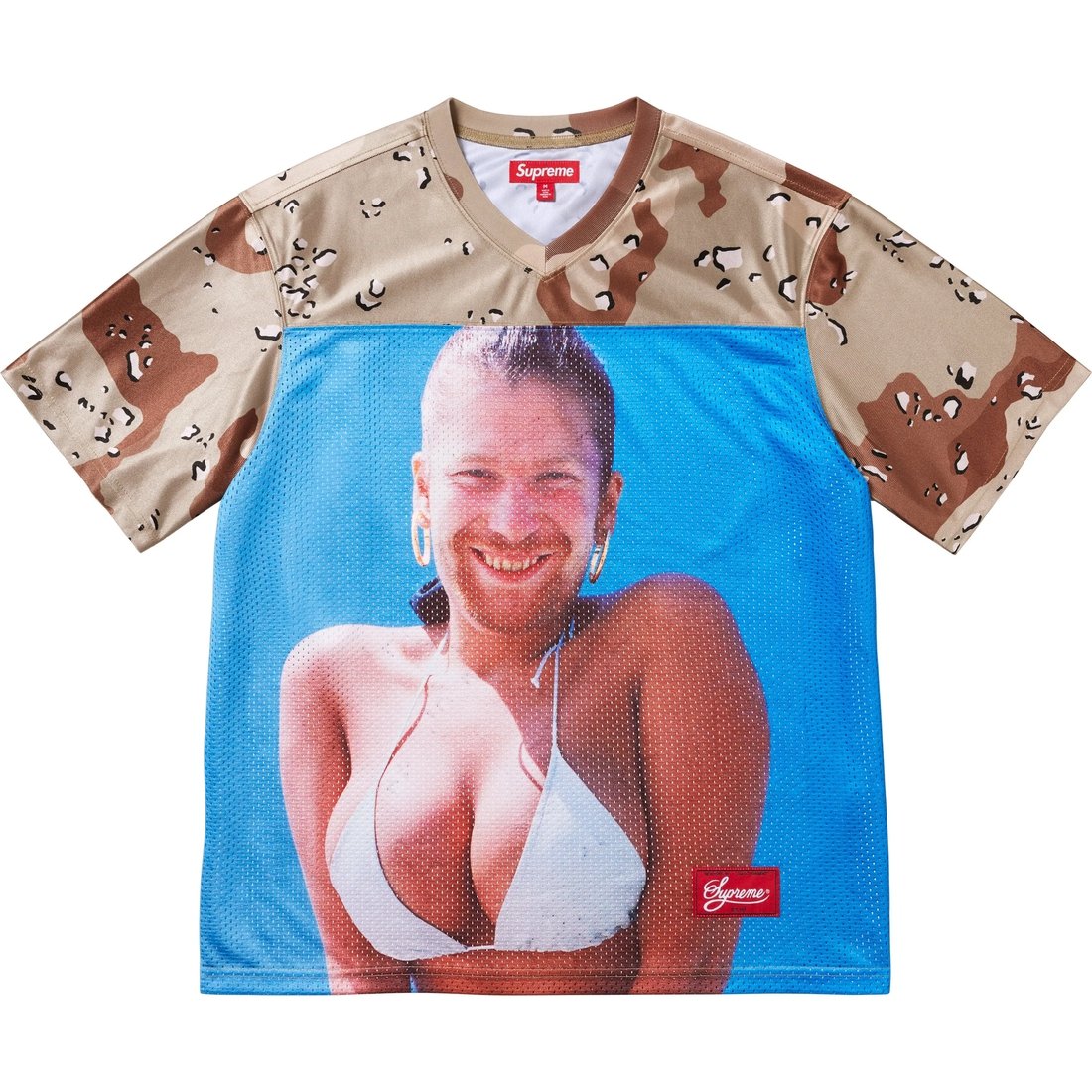 Supreme Supreme Aphex Twin Football Jersey (SS25) - Chocolate Chip Camo - $118