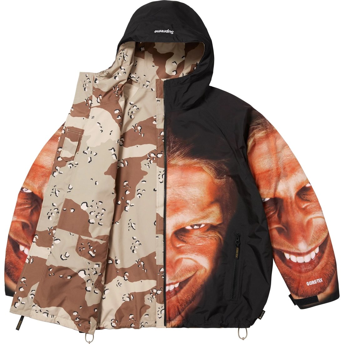 Supreme Supreme Aphex Twin Reversible GORE-TEX Hooded Jacket (SS25) - Chocolate Chip Camo - $598