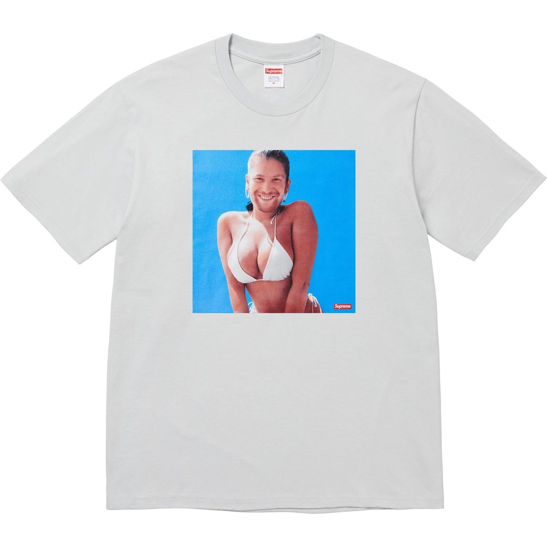 Details on Supreme Aphex Twin Windowlicker Tee Cement from spring summer
                                                    2025 (Price is $54)