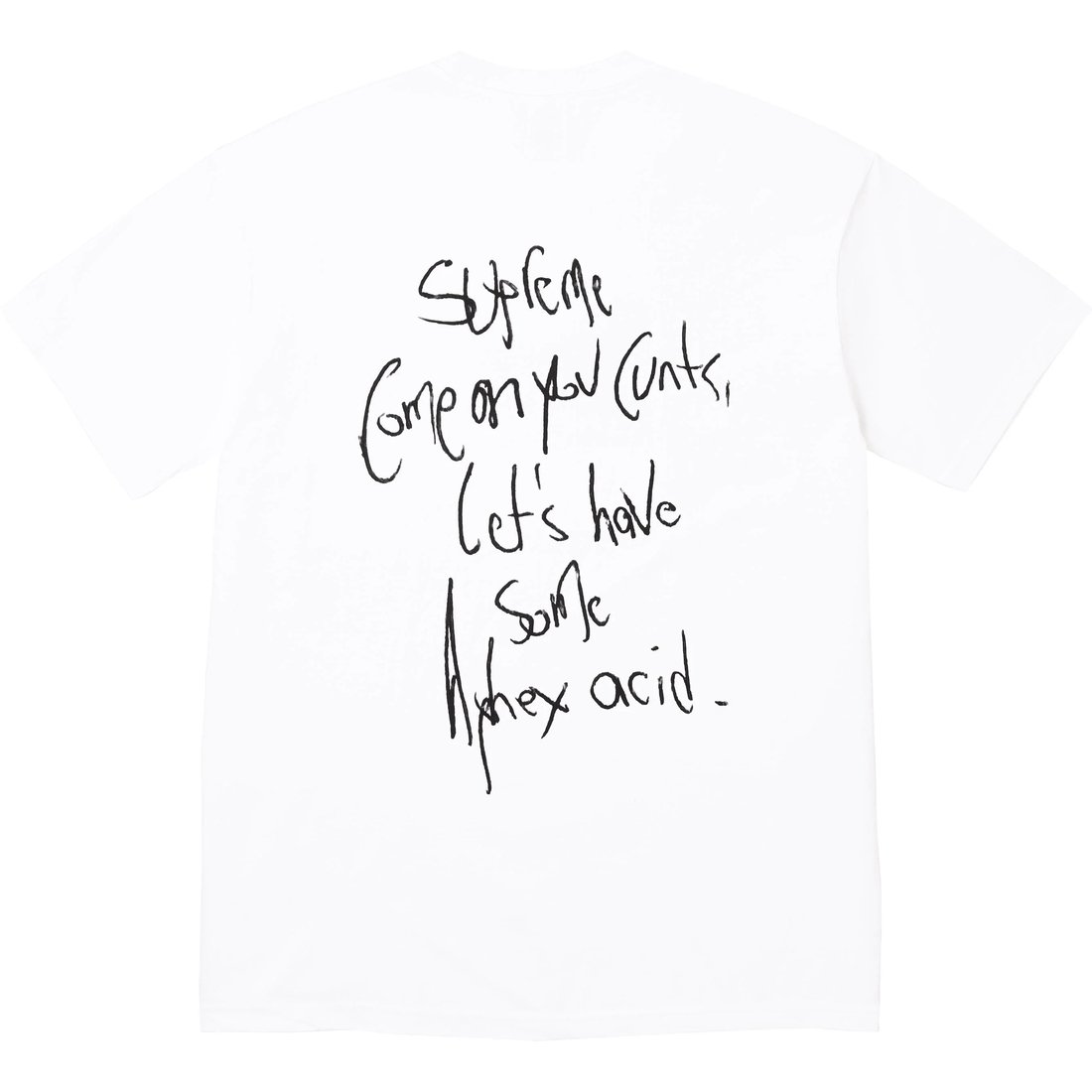 Details on Supreme Aphex Twin Windowlicker Tee White from spring summer
                                                    2025 (Price is $54)