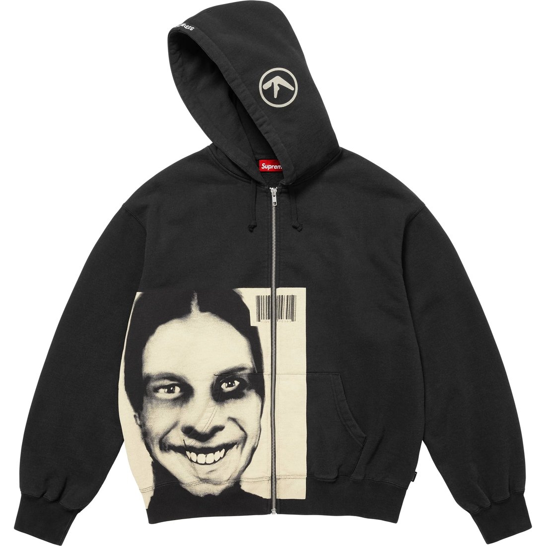 Supreme Supreme Aphex Twin Zip Up Hooded Sweatshirt (SS25) - Black - $228