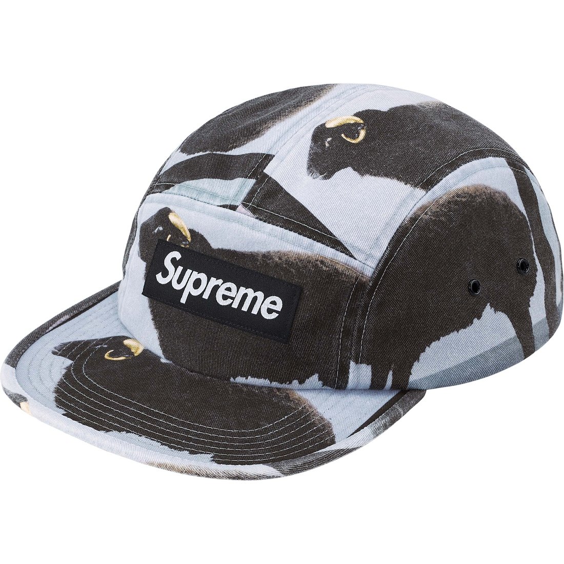 Details on Supreme Damien Hirst Camp Cap Black from spring summer
                                                    2025 (Price is $66)