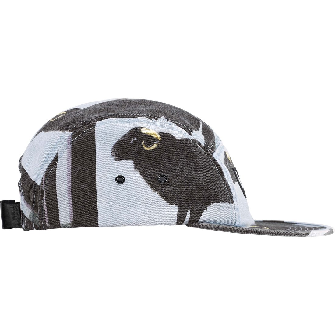 Details on Supreme Damien Hirst Camp Cap Black from spring summer
                                                    2025 (Price is $66)