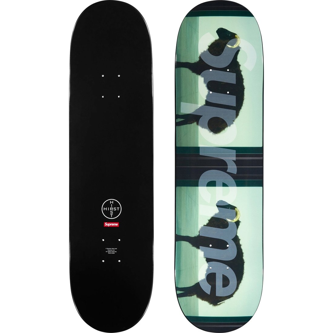 Details on Supreme Damien Hirst Sheep Skateboard Multicolor - 8.5" x 32.25" from spring summer
                                                    2025 (Price is $88)