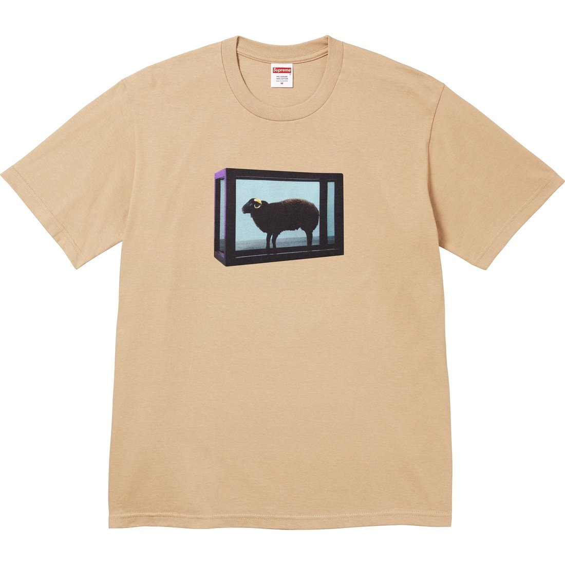 Details on Supreme Damien Hirst Tee Khaki from spring summer
                                                    2025 (Price is $48)