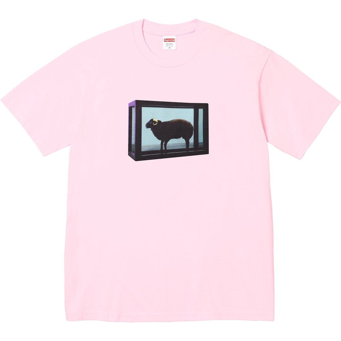 Details on Supreme Damien Hirst Tee Light Pink from spring summer
                                                    2025 (Price is $48)