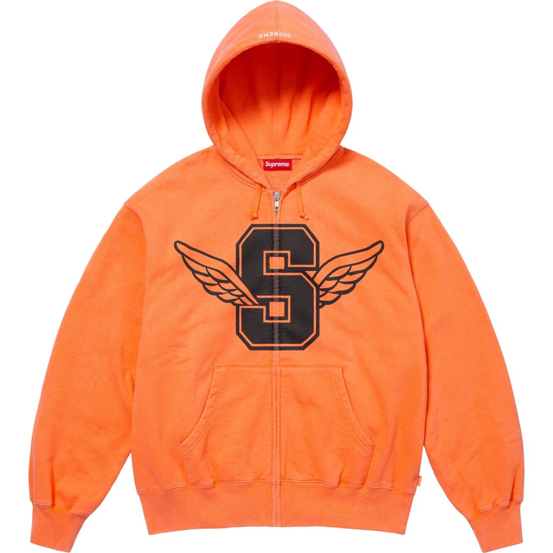 Details on Wings Zip Up Hooded Sweatshirt Light Orange from spring summer
                                                    2025 (Price is $168)