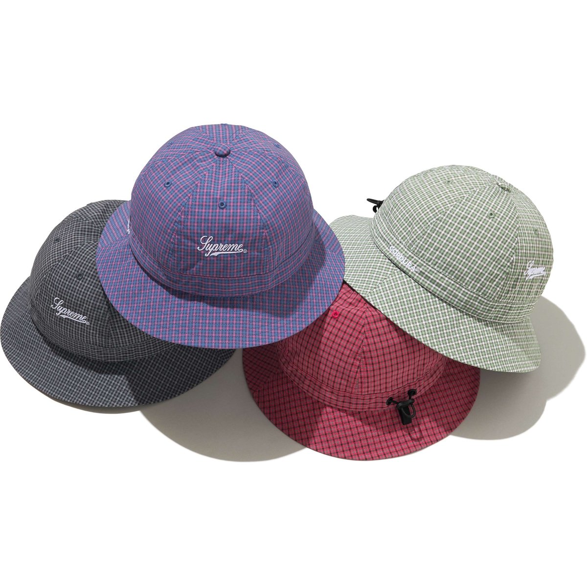 Supreme Cordura Plaid Bell Hat for spring summer 25 season