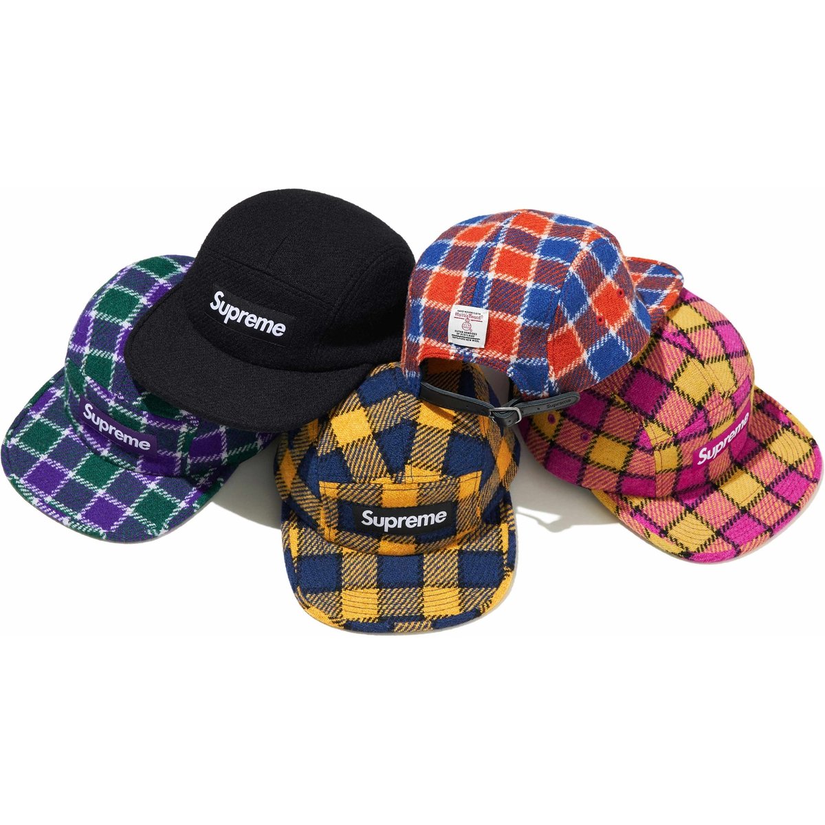 Supreme Harris Tweed Camp Cap for spring summer 25 season