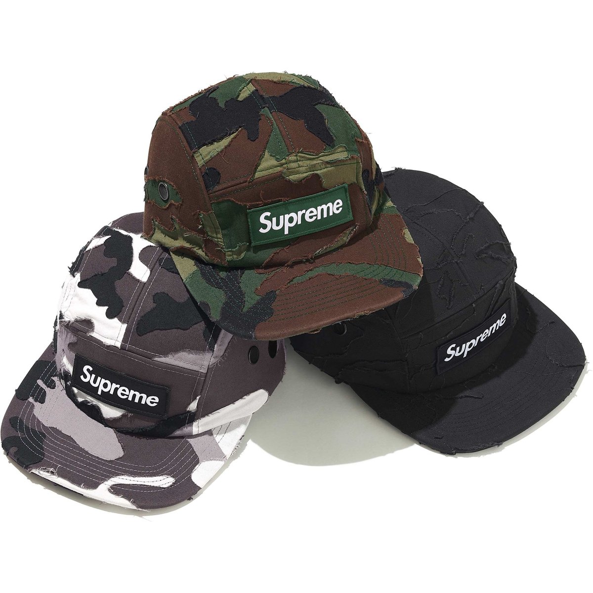 Supreme Layered Camo Camp Cap for spring summer 25 season