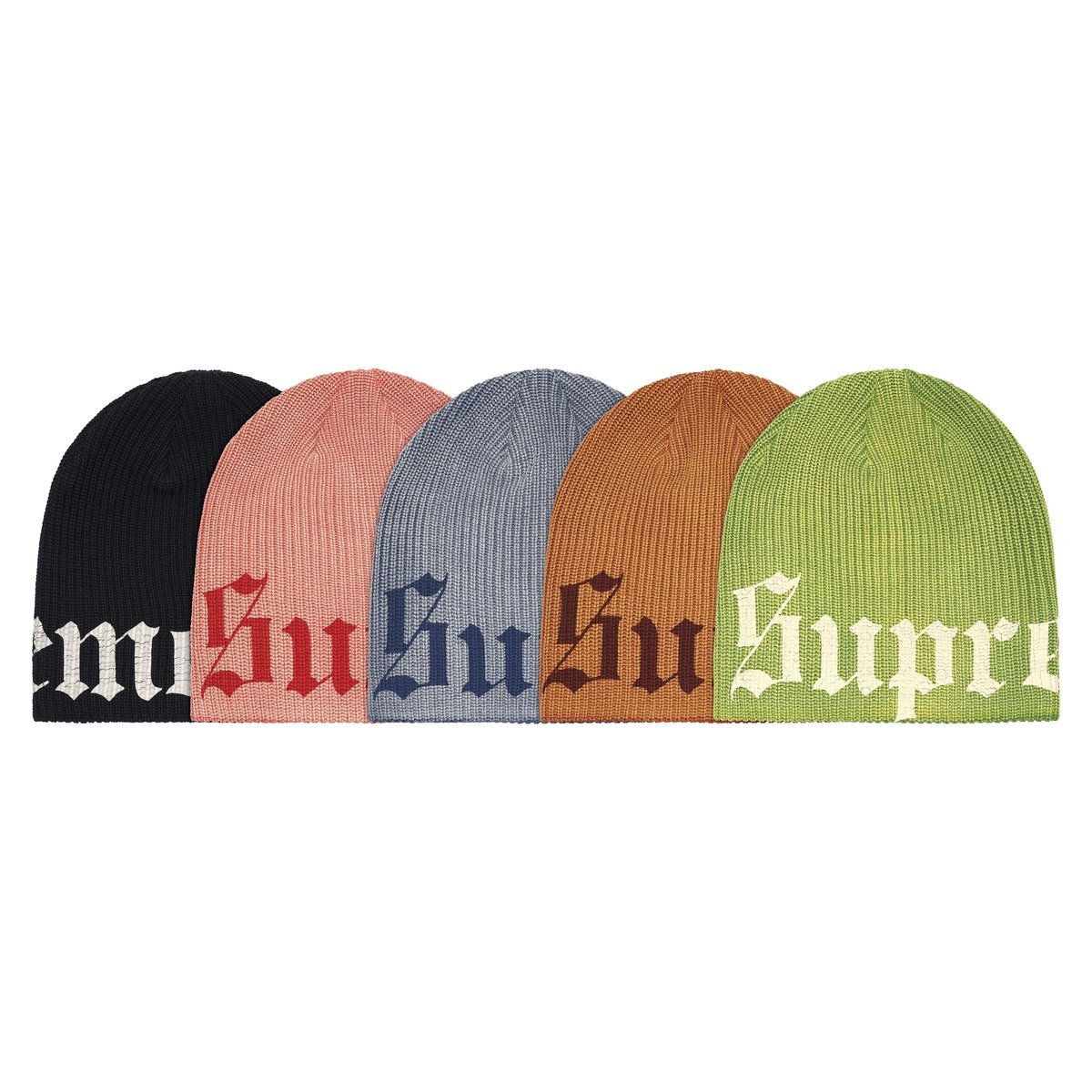 Supreme Old English Printed Beanie for spring summer 25 season