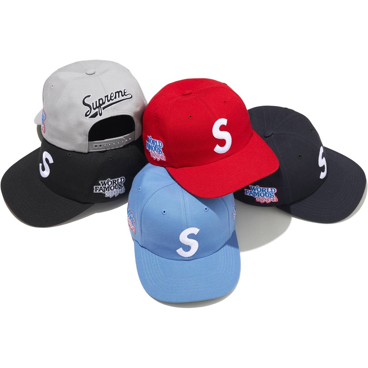 Supreme World Famous S Logo 6-Panel for spring summer 25 season