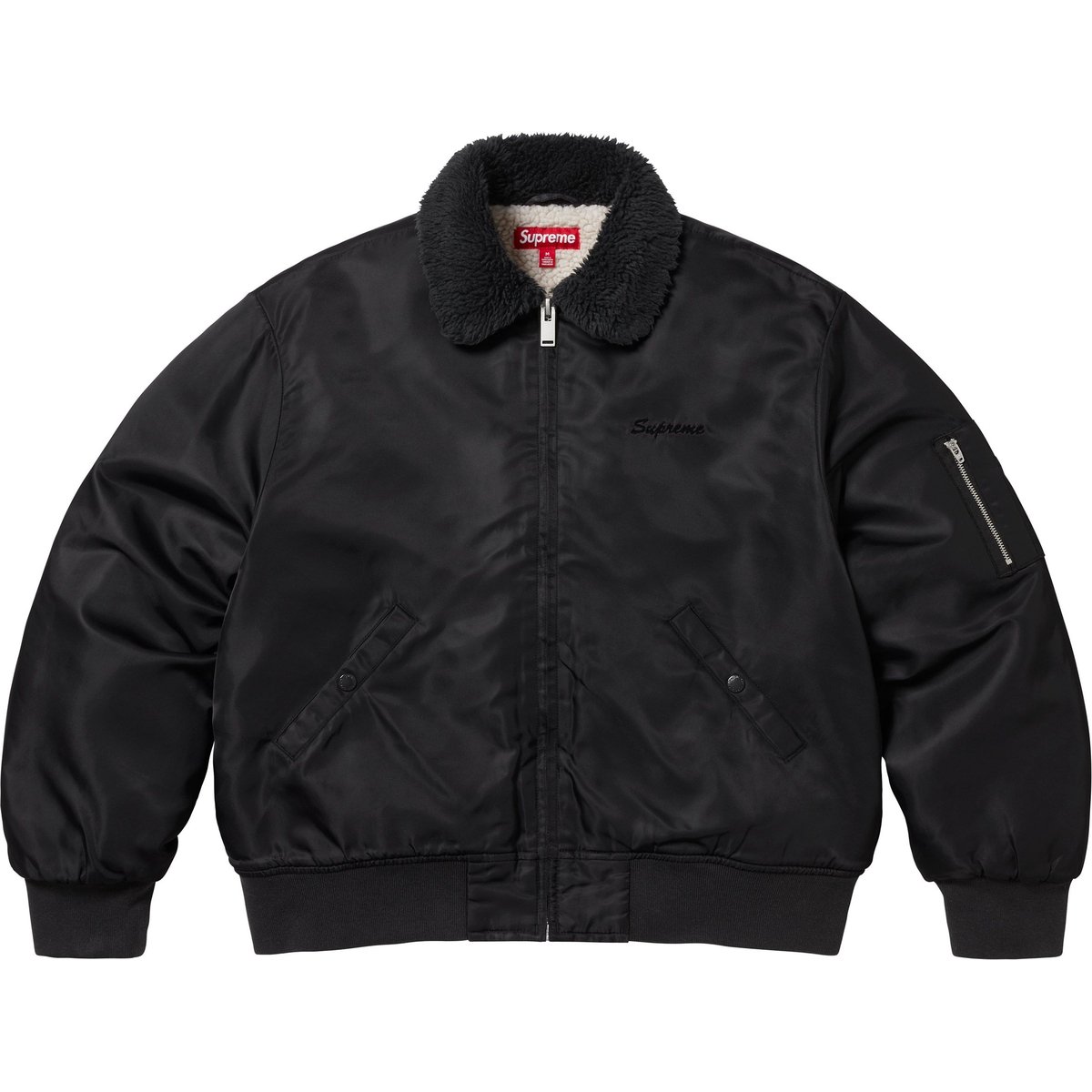 Details on AOI Nylon Bomber Jacket Black from spring summer
                                                    2025