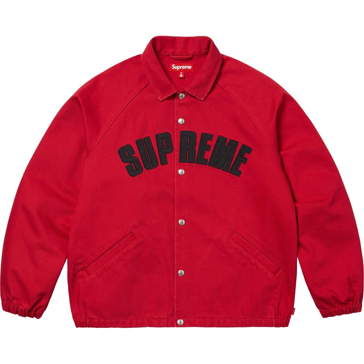 Details on Arc Denim Coaches Jacket Red from spring summer
                                                    2025