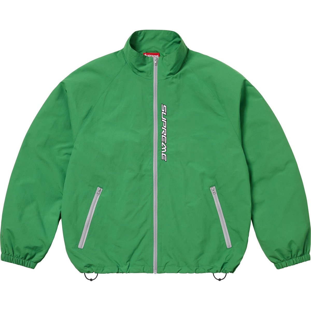 Details on Contrast Zip Track Jacket Green from spring summer
                                                    2025 (Price is $158)