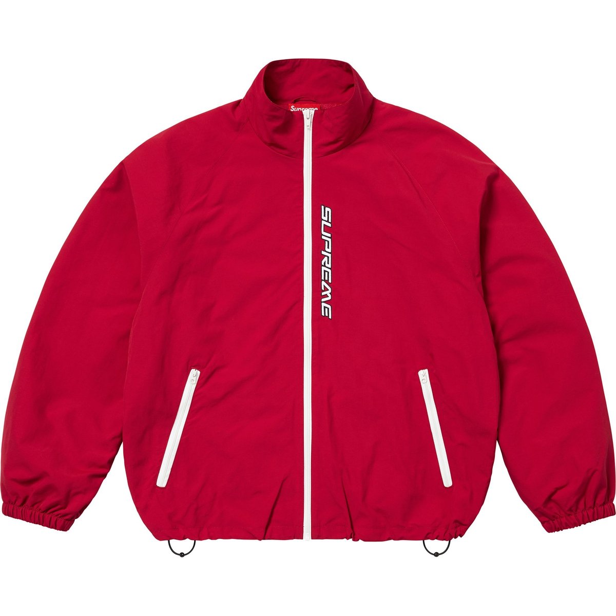 Details on Contrast Zip Track Jacket Red from spring summer
                                                    2025 (Price is $158)