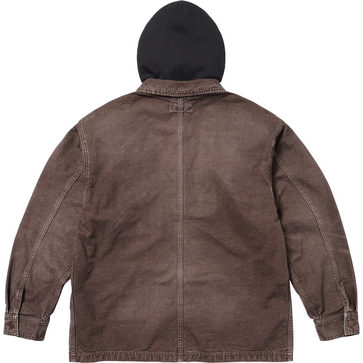 Details on Worn Hooded Chore Coat Brown from spring summer
                                                    2025