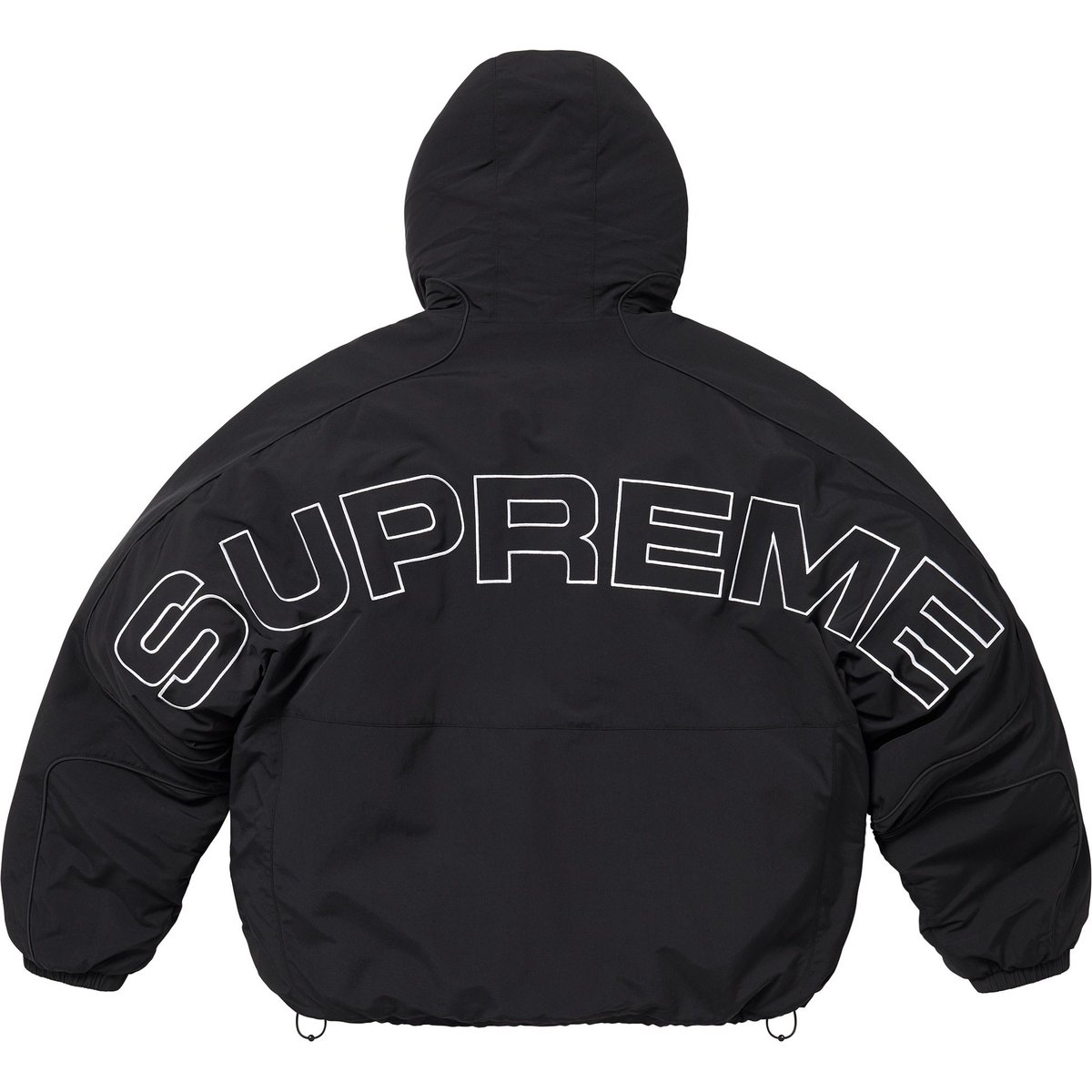 Details on Faux Fur Reversible Hooded Track Jacket Black from spring summer
                                                    2025