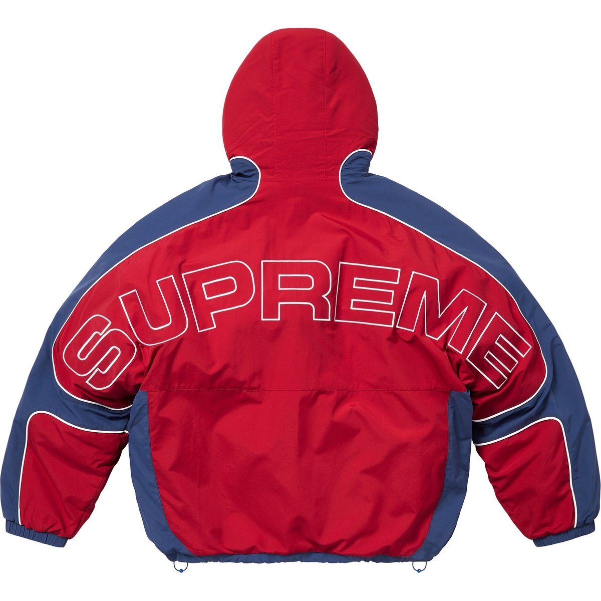 Details on Faux Fur Reversible Hooded Track Jacket Red from spring summer
                                                    2025