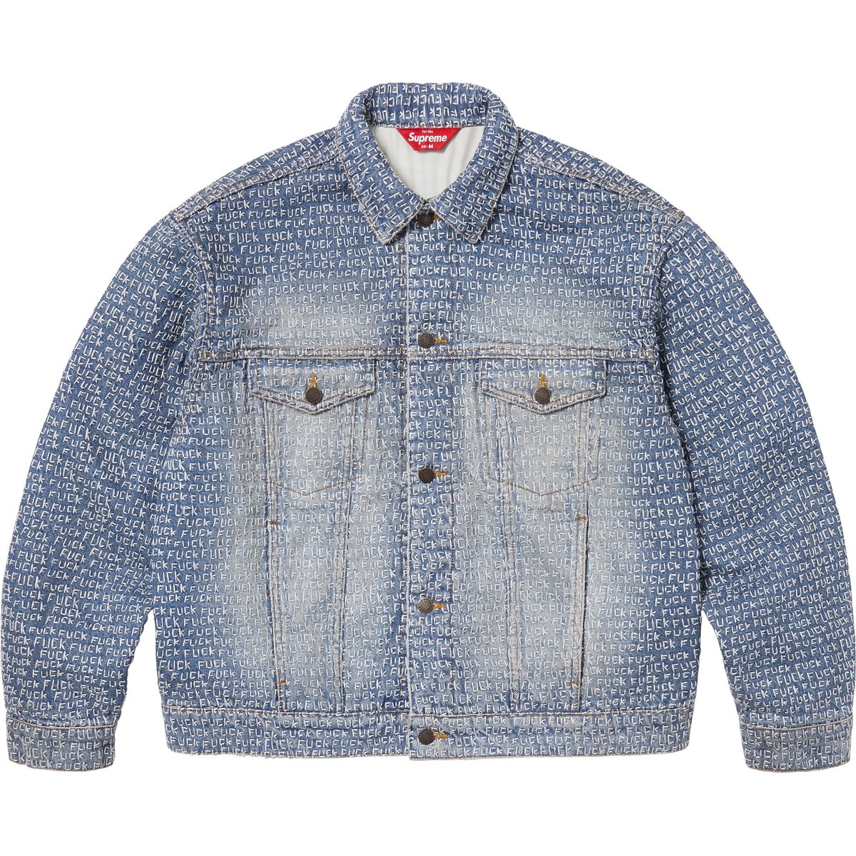 Details on Fuck Stitch Denim Trucker Jacket Blue from spring summer
                                                    2025