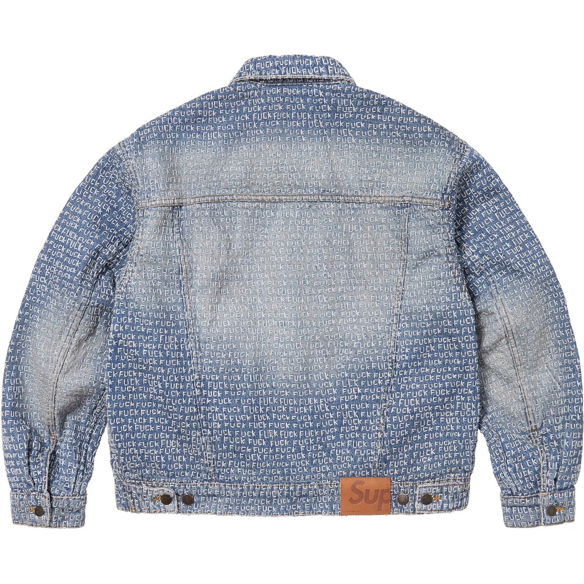 Details on Fuck Stitch Denim Trucker Jacket Blue from spring summer
                                                    2025