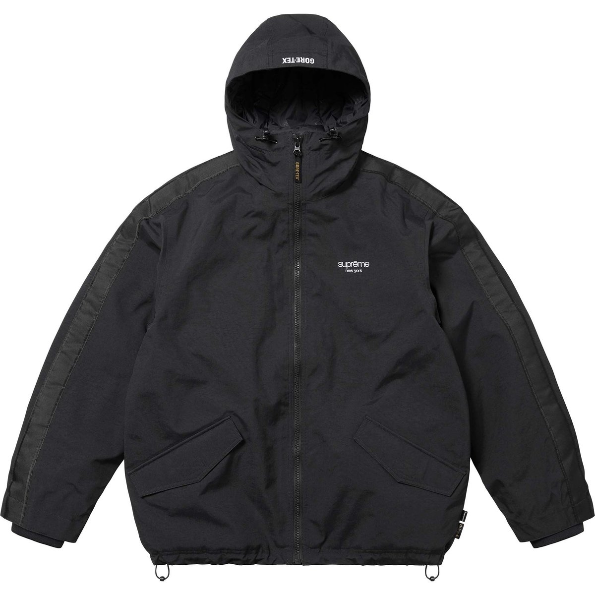 Details on GORE-TEX Stripe Hooded Jacket Black from spring summer
                                                    2025