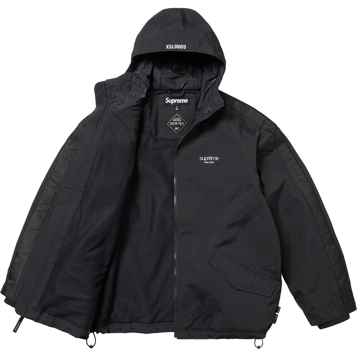 Details on GORE-TEX Stripe Hooded Jacket Black from spring summer
                                                    2025