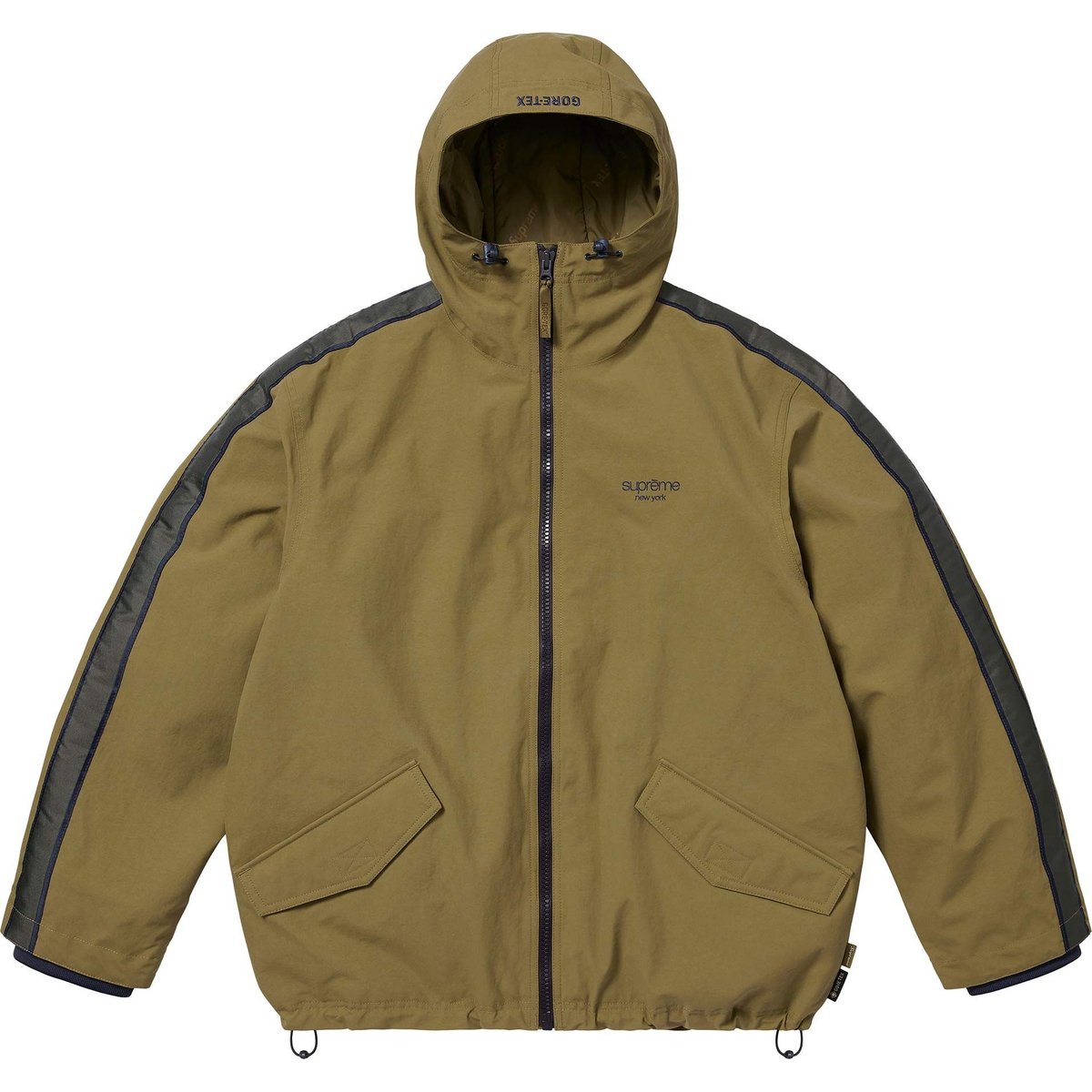 Details on GORE-TEX Stripe Hooded Jacket Olive from spring summer
                                                    2025