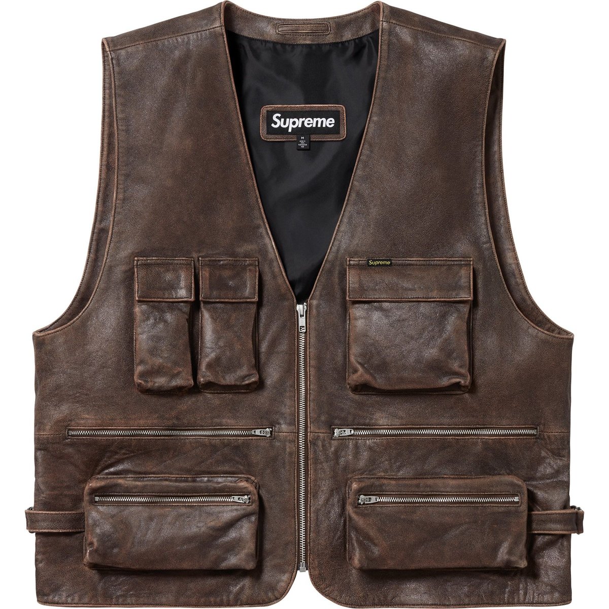 Details on Leather Cargo Vest Brown from spring summer
                                                    2025