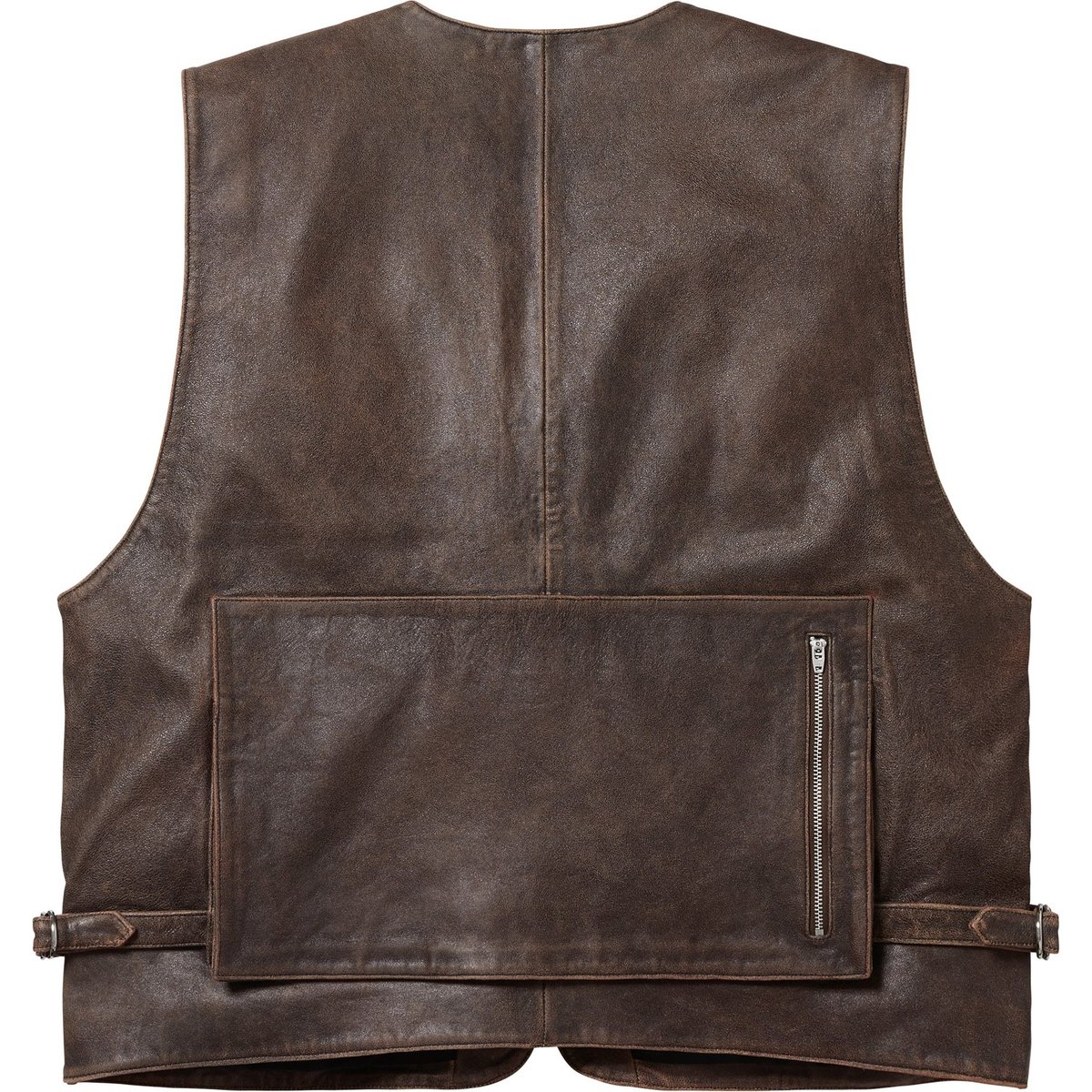 Details on Leather Cargo Vest Brown from spring summer
                                                    2025