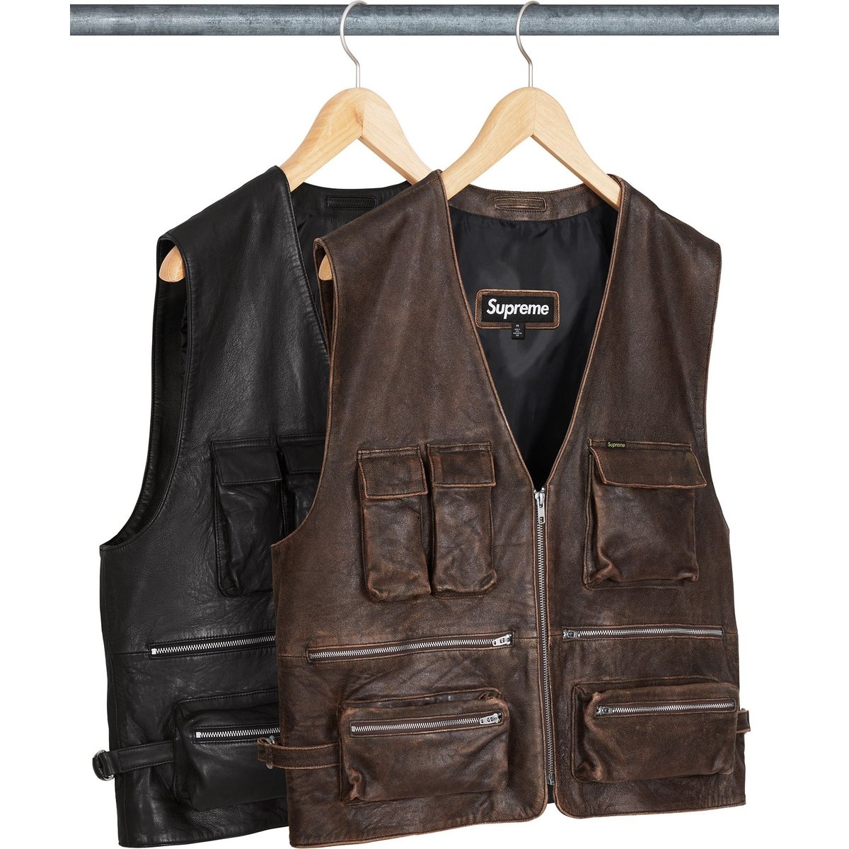 Supreme Leather Cargo Vest for spring summer 25 season