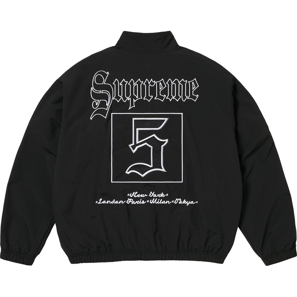 Details on Old English Track Jacket Black from spring summer
                                                    2025