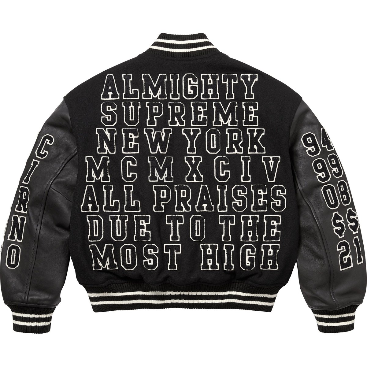 Details on Praises Varsity Jacket Black from spring summer
                                                    2025