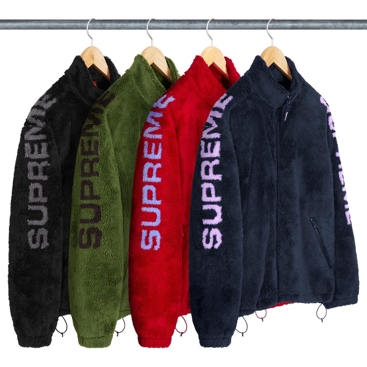 Supreme Shoulder Logo Fleece Jacket for spring summer 25 season