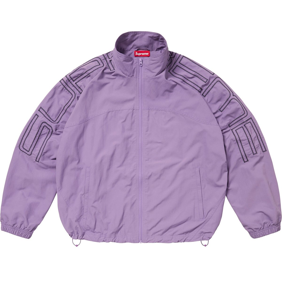 Details on Spellout Embroidered Track Jacket Dusty Purple from spring summer
                                                    2025