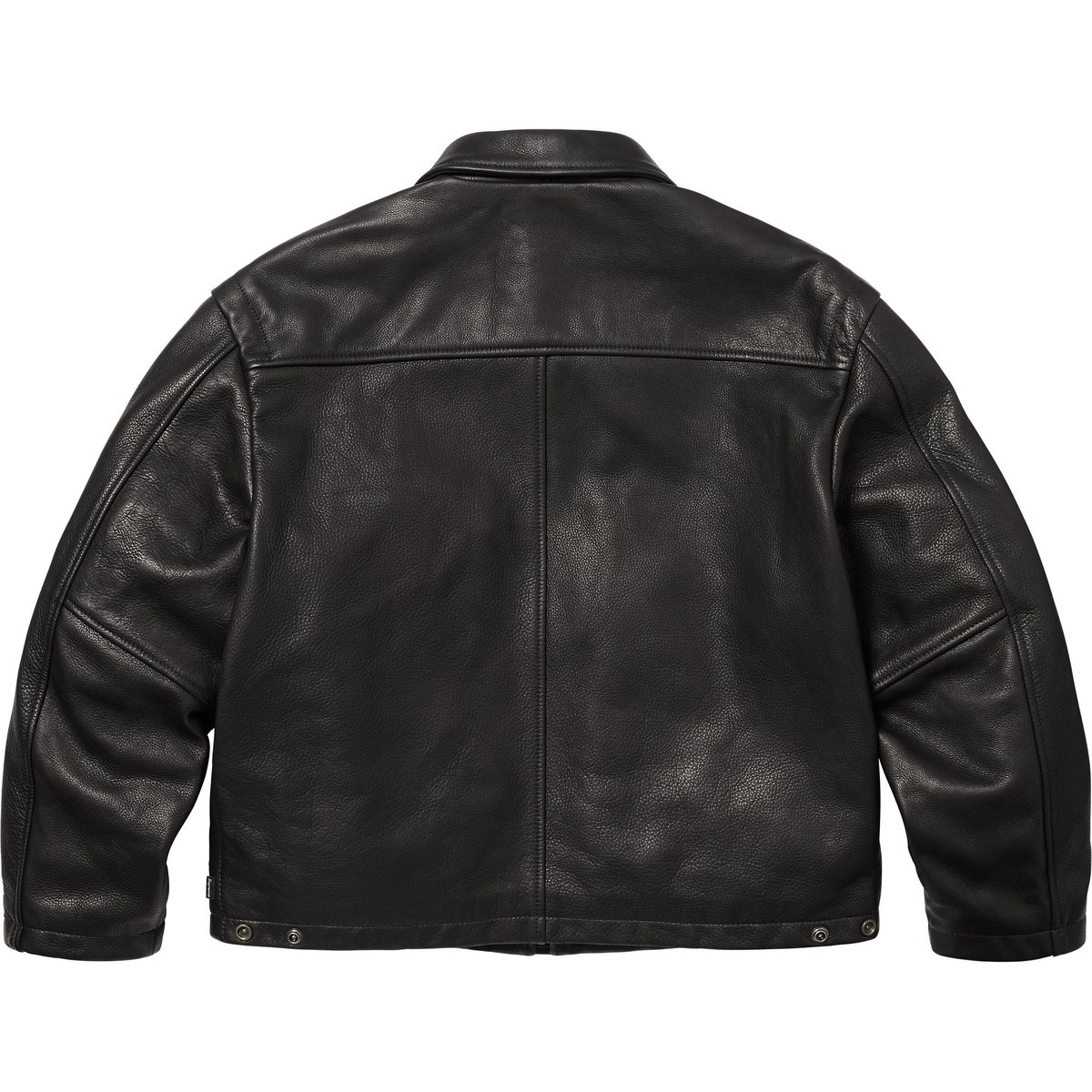 Details on Supreme Schott Leather Clip Jacket Black from spring summer
                                                    2025