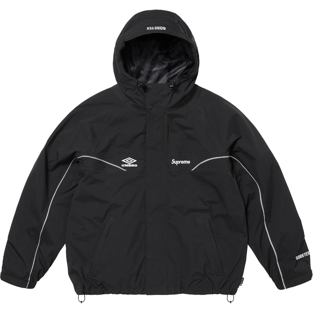 Details on Supreme Umbro GORE-TEX Hooded Jacket Black from spring summer
                                                    2025