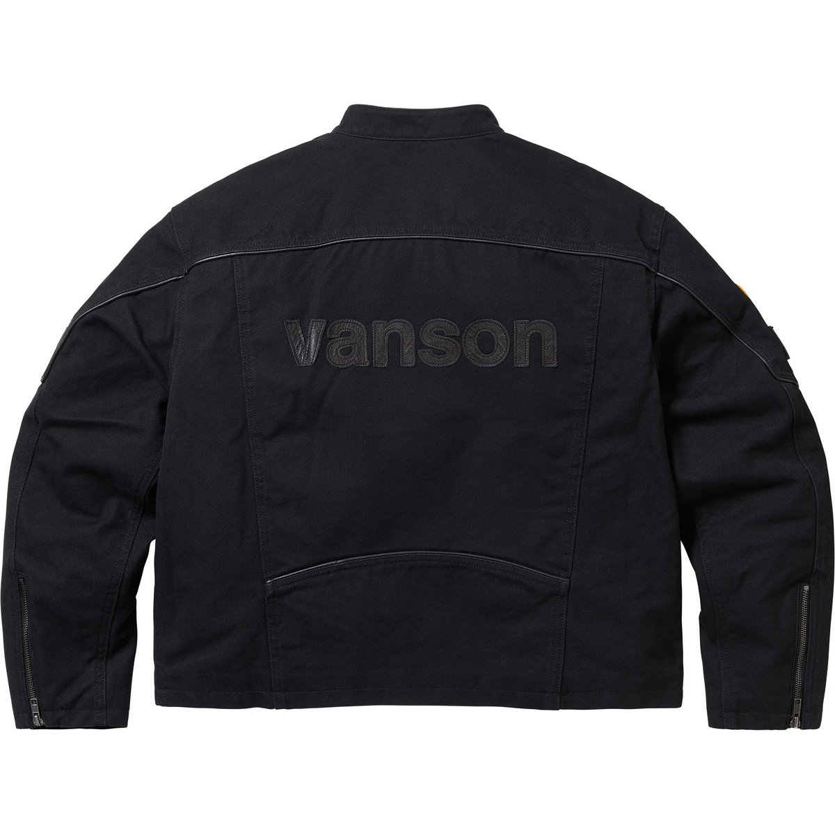 Details on Supreme Vanson Leathers Cordura Cotton Jacket Black from spring summer
                                                    2025