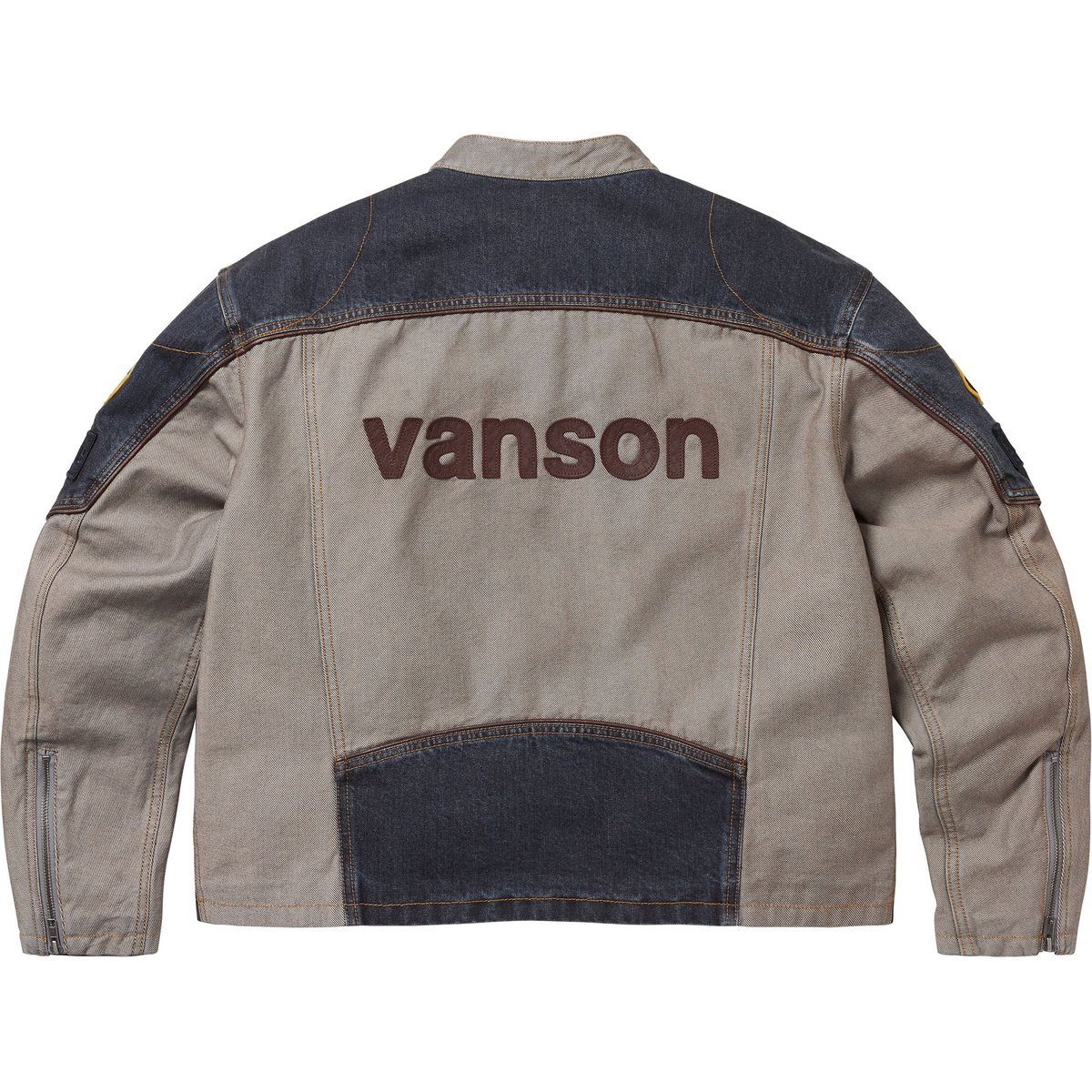 Details on Supreme Vanson Leathers Cordura Cotton Jacket Denim from spring summer
                                                    2025