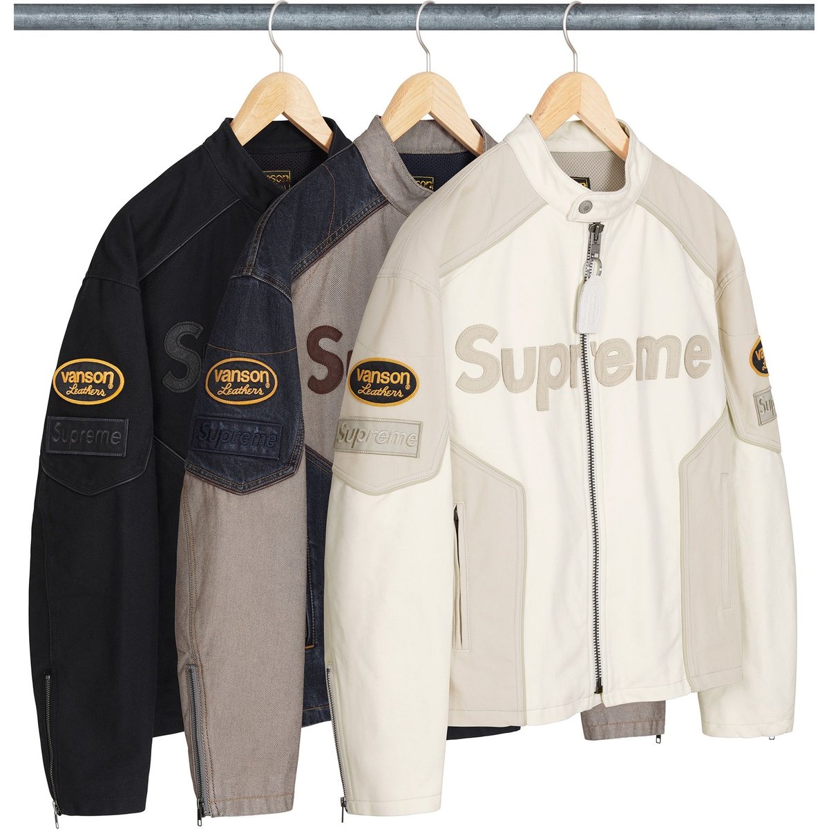 Supreme Supreme Vanson Leathers Cordura Cotton Jacket for spring summer 25 season