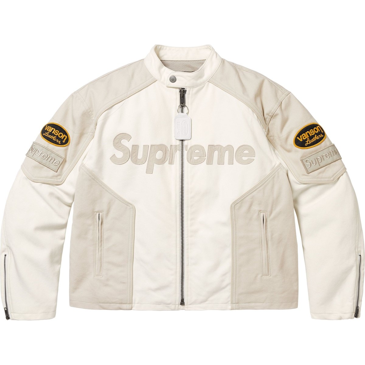 Details on Supreme Vanson Leathers Cordura Cotton Jacket White from spring summer
                                                    2025